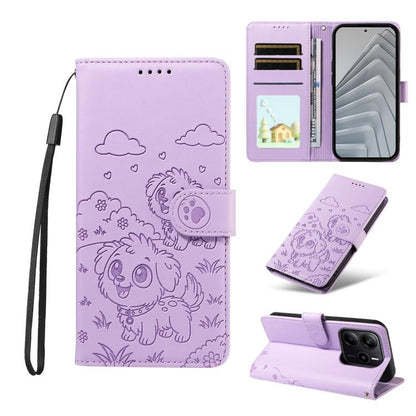 Embossed Heart Dog RFID Blocking Wallet Leather Phone Case, For Redmi A5 4G 171.7mm / Poco C71, For Redmi Note 14S / 13 Pro 4G Global, For Redmi K80 Pro / Poco F7 Ultra, For Redmi K80 / Poco F7 Pro, For Redmi 14C 4G / 5G / 14R / A4                     ...