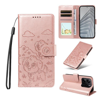 Embossed Heart Dog RFID Blocking Wallet Leather Phone Case, For Redmi A5 4G 171.7mm / Poco C71, For Redmi Note 14S / 13 Pro 4G Global, For Redmi K80 Pro / Poco F7 Ultra, For Redmi K80 / Poco F7 Pro, For Redmi 14C 4G / 5G / 14R / A4                     ...