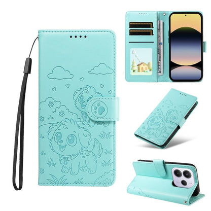 Embossed Heart Dog RFID Blocking Wallet Leather Phone Case, For Redmi A5 4G 171.7mm / Poco C71, For Redmi Note 14S / 13 Pro 4G Global, For Redmi K80 Pro / Poco F7 Ultra, For Redmi K80 / Poco F7 Pro, For Redmi 14C 4G / 5G / 14R / A4                     ...