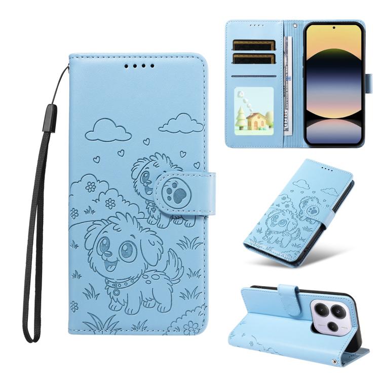 Embossed Heart Dog RFID Blocking Wallet Leather Phone Case, For Redmi A5 4G 171.7mm / Poco C71, For Redmi Note 14S / 13 Pro 4G Global, For Redmi K80 Pro / Poco F7 Ultra, For Redmi K80 / Poco F7 Pro, For Redmi 14C 4G / 5G / 14R / A4                     ...