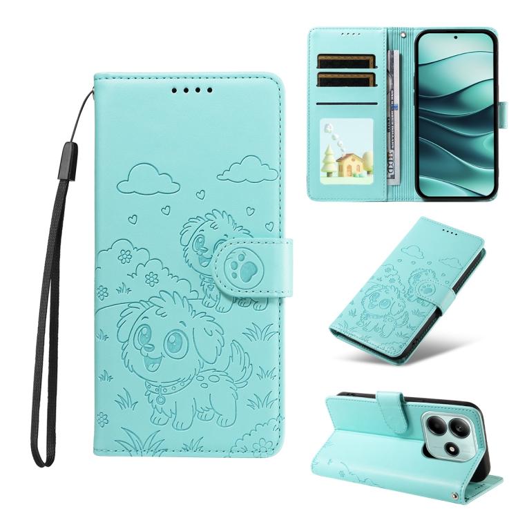 Embossed Heart Dog RFID Blocking Wallet Leather Phone Case, For Redmi A5 4G 171.7mm / Poco C71, For Redmi Note 14S / 13 Pro 4G Global, For Redmi K80 Pro / Poco F7 Ultra, For Redmi K80 / Poco F7 Pro, For Redmi 14C 4G / 5G / 14R / A4                     ...