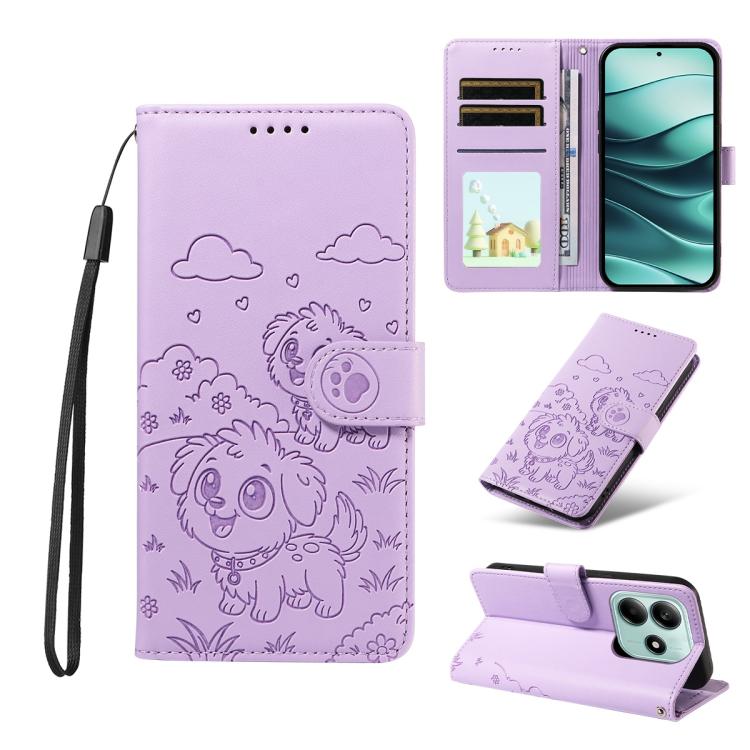Embossed Heart Dog RFID Blocking Wallet Leather Phone Case, For Redmi A5 4G 171.7mm / Poco C71, For Redmi Note 14S / 13 Pro 4G Global, For Redmi K80 Pro / Poco F7 Ultra, For Redmi K80 / Poco F7 Pro, For Redmi 14C 4G / 5G / 14R / A4                     ...