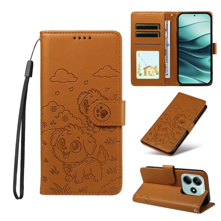 Embossed Heart Dog RFID Blocking Wallet Leather Phone Case, For Redmi A5 4G 171.7mm / Poco C71, For Redmi Note 14S / 13 Pro 4G Global, For Redmi K80 Pro / Poco F7 Ultra, For Redmi K80 / Poco F7 Pro, For Redmi 14C 4G / 5G / 14R / A4                     ...