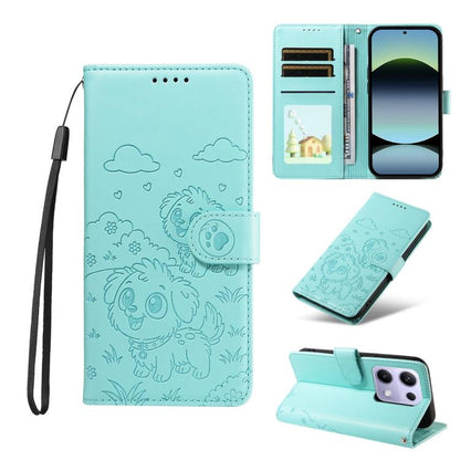 Embossed Heart Dog RFID Blocking Wallet Leather Phone Case, For Redmi A5 4G 171.7mm / Poco C71, For Redmi Note 14S / 13 Pro 4G Global, For Redmi K80 Pro / Poco F7 Ultra, For Redmi K80 / Poco F7 Pro, For Redmi 14C 4G / 5G / 14R / A4                     ...