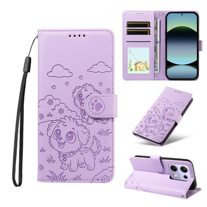 Embossed Heart Dog RFID Blocking Wallet Leather Phone Case, For Redmi A5 4G 171.7mm / Poco C71, For Redmi Note 14S / 13 Pro 4G Global, For Redmi K80 Pro / Poco F7 Ultra, For Redmi K80 / Poco F7 Pro, For Redmi 14C 4G / 5G / 14R / A4                     ...