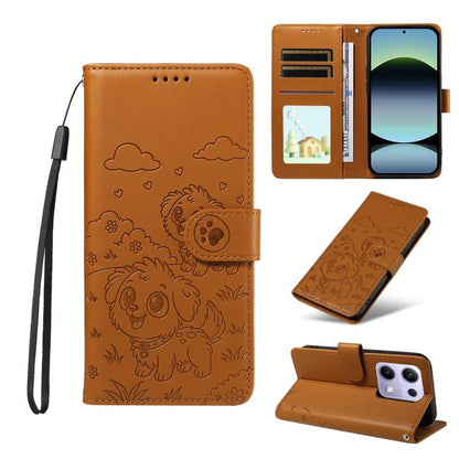 Embossed Heart Dog RFID Blocking Wallet Leather Phone Case, For Redmi A5 4G 171.7mm / Poco C71, For Redmi Note 14S / 13 Pro 4G Global, For Redmi K80 Pro / Poco F7 Ultra, For Redmi K80 / Poco F7 Pro, For Redmi 14C 4G / 5G / 14R / A4                     ...