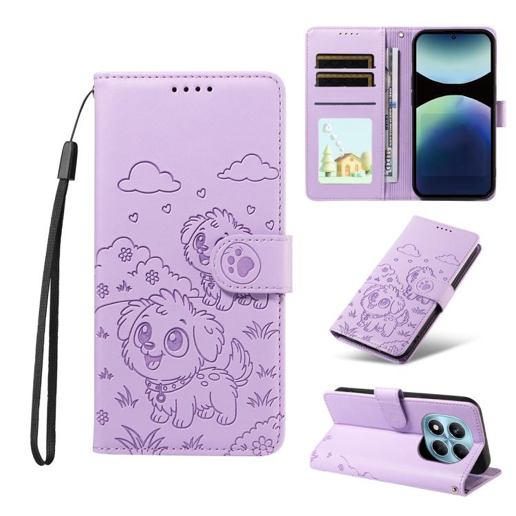Embossed Heart Dog RFID Blocking Wallet Leather Phone Case, For Redmi A5 4G 171.7mm / Poco C71, For Redmi Note 14S / 13 Pro 4G Global, For Redmi K80 Pro / Poco F7 Ultra, For Redmi K80 / Poco F7 Pro, For Redmi 14C 4G / 5G / 14R / A4                     ...