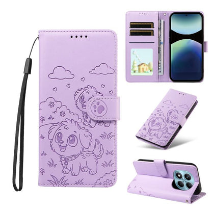 Embossed Heart Dog RFID Blocking Wallet Leather Phone Case, For Redmi A5 4G 171.7mm / Poco C71, For Redmi Note 14S / 13 Pro 4G Global, For Redmi K80 Pro / Poco F7 Ultra, For Redmi K80 / Poco F7 Pro, For Redmi 14C 4G / 5G / 14R / A4                     ...