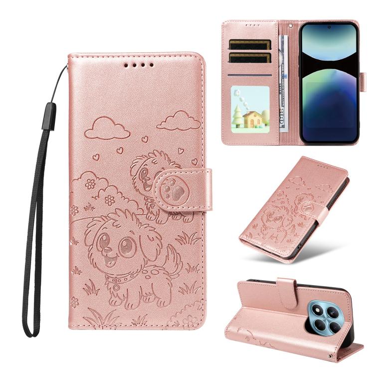 Embossed Heart Dog RFID Blocking Wallet Leather Phone Case, For Redmi A5 4G 171.7mm / Poco C71, For Redmi Note 14S / 13 Pro 4G Global, For Redmi K80 Pro / Poco F7 Ultra, For Redmi K80 / Poco F7 Pro, For Redmi 14C 4G / 5G / 14R / A4                     ...