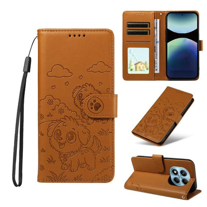 Embossed Heart Dog RFID Blocking Wallet Leather Phone Case, For Redmi A5 4G 171.7mm / Poco C71, For Redmi Note 14S / 13 Pro 4G Global, For Redmi K80 Pro / Poco F7 Ultra, For Redmi K80 / Poco F7 Pro, For Redmi 14C 4G / 5G / 14R / A4                     ...
