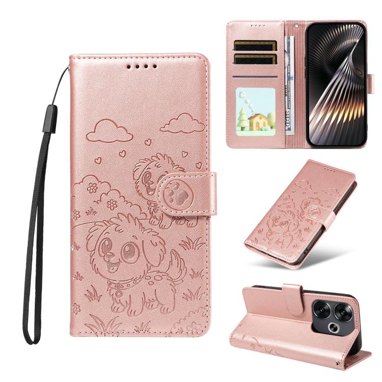 Embossed Heart Dog RFID Blocking Wallet Leather Phone Case, For Redmi A5 4G 171.7mm / Poco C71, For Redmi Note 14S / 13 Pro 4G Global, For Redmi K80 Pro / Poco F7 Ultra, For Redmi K80 / Poco F7 Pro, For Redmi 14C 4G / 5G / 14R / A4                     ...