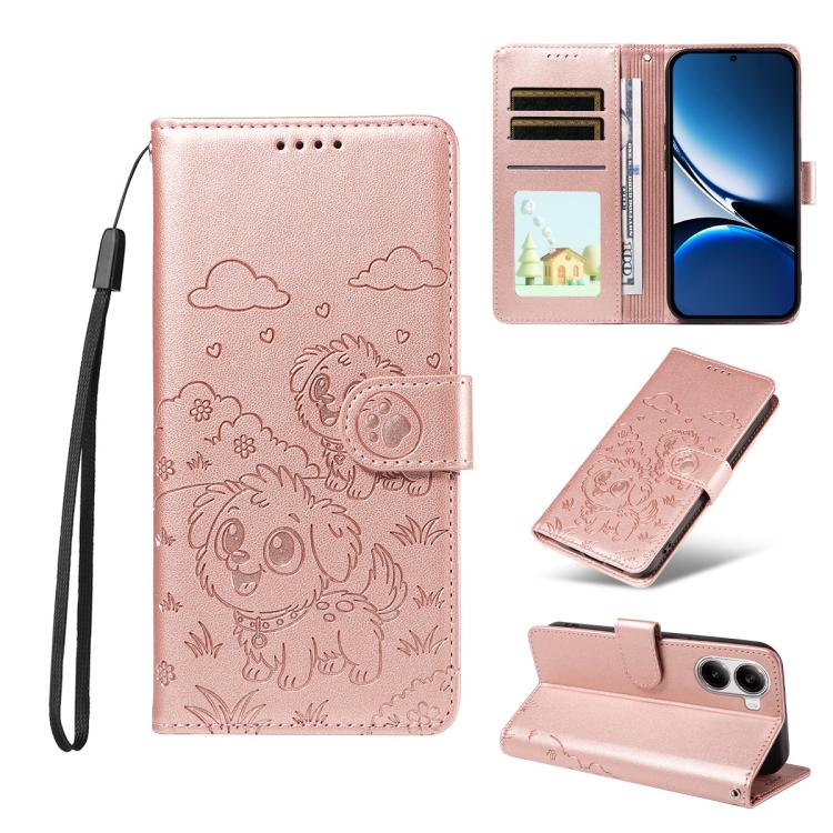 Embossed Heart Dog RFID Blocking Wallet Leather Phone Case, For Redmi A5 4G 171.7mm / Poco C71, For Redmi Note 14S / 13 Pro 4G Global, For Redmi K80 Pro / Poco F7 Ultra, For Redmi K80 / Poco F7 Pro, For Redmi 14C 4G / 5G / 14R / A4                     ...