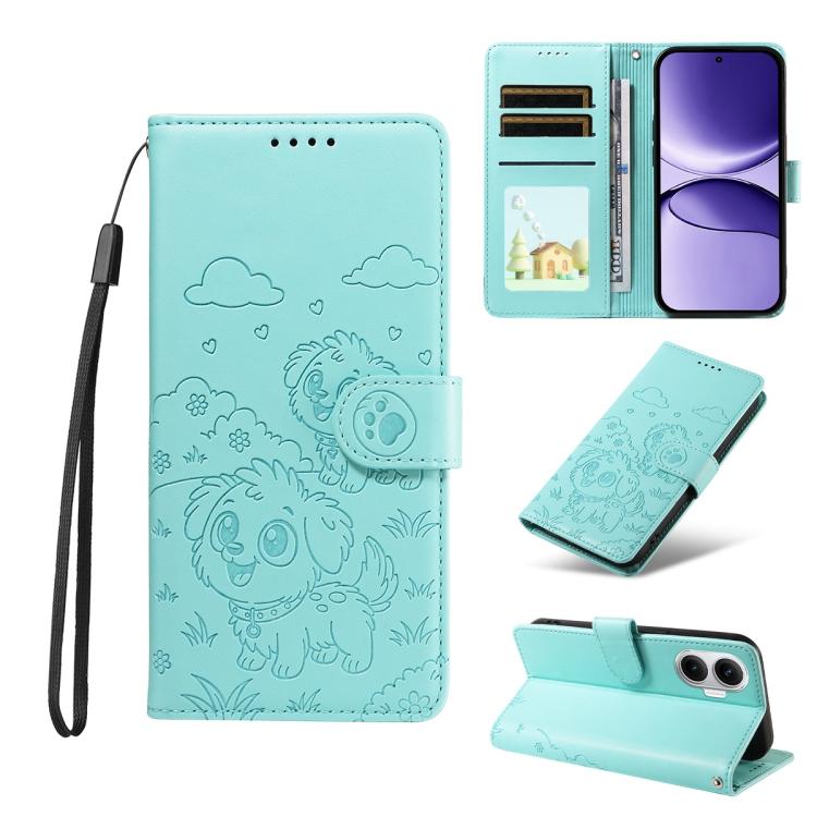 Embossed Heart Dog RFID Blocking Wallet Leather Phone Case, For Redmi Note 17 4G / 5G Global 169.7mm, For Redmi 17C 5G, For Redmi Note 17 Pro+ 5G Global 163.4mm, For Redmi 17 4G / 5G Global 170mm, For Redmi K90 Max 5G / K90 Ultra 5G, For Redmi 15a Glob...