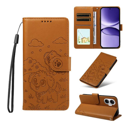 Embossed Heart Dog RFID Blocking Wallet Leather Phone Case, For Redmi Note 17 4G / 5G Global 169.7mm, For Redmi 17C 5G, For Redmi Note 17 Pro+ 5G Global 163.4mm, For Redmi 17 4G / 5G Global 170mm, For Redmi K90 Max 5G / K90 Ultra 5G, For Redmi 15a Glob...
