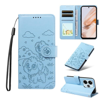 Embossed Heart Dog RFID Blocking Wallet Leather Phone Case, For Redmi Note 17 4G / 5G Global 169.7mm, For Redmi 17C 5G, For Redmi Note 17 Pro+ 5G Global 163.4mm, For Redmi 17 4G / 5G Global 170mm, For Redmi K90 Max 5G / K90 Ultra 5G, For Redmi 15a Glob...