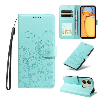 Embossed Heart Dog RFID Blocking Wallet Leather Phone Case, For Redmi A5 4G 171.7mm / Poco C71, For Redmi Note 14S / 13 Pro 4G Global, For Redmi K80 Pro / Poco F7 Ultra, For Redmi K80 / Poco F7 Pro, For Redmi 14C 4G / 5G / 14R / A4                     ...