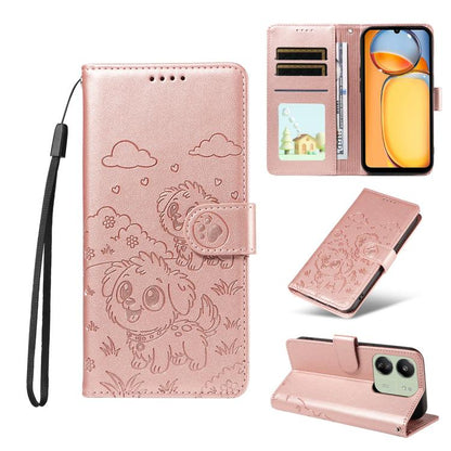 Embossed Heart Dog RFID Blocking Wallet Leather Phone Case, For Redmi A5 4G 171.7mm / Poco C71, For Redmi Note 14S / 13 Pro 4G Global, For Redmi K80 Pro / Poco F7 Ultra, For Redmi K80 / Poco F7 Pro, For Redmi 14C 4G / 5G / 14R / A4                     ...