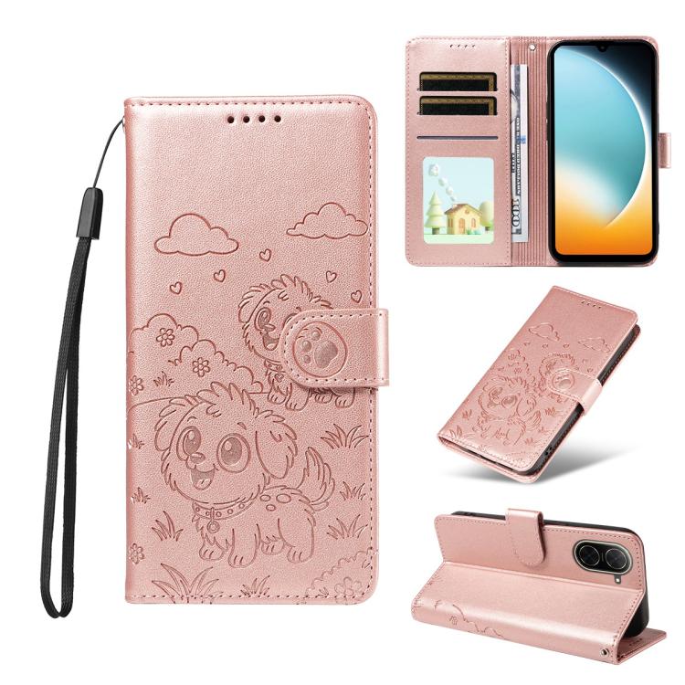 Embossed Heart Dog RFID Blocking Wallet Leather Phone Case, For Redmi A5 4G 171.7mm / Poco C71, For Redmi Note 14S / 13 Pro 4G Global, For Redmi K80 Pro / Poco F7 Ultra, For Redmi K80 / Poco F7 Pro, For Redmi 14C 4G / 5G / 14R / A4                     ...