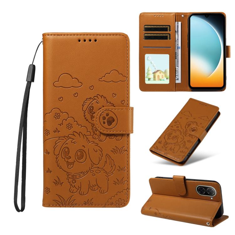 Embossed Heart Dog RFID Blocking Wallet Leather Phone Case, For Redmi A5 4G 171.7mm / Poco C71, For Redmi Note 14S / 13 Pro 4G Global, For Redmi K80 Pro / Poco F7 Ultra, For Redmi K80 / Poco F7 Pro, For Redmi 14C 4G / 5G / 14R / A4                     ...