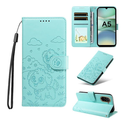 Embossed Heart Dog RFID Blocking Wallet Leather Phone Case, For Redmi Note 17 4G / 5G Global 169.7mm, For Redmi 17C 5G, For Redmi Note 17 Pro+ 5G Global 163.4mm, For Redmi 17 4G / 5G Global 170mm, For Redmi K90 Max 5G / K90 Ultra 5G, For Redmi 15a Glob...