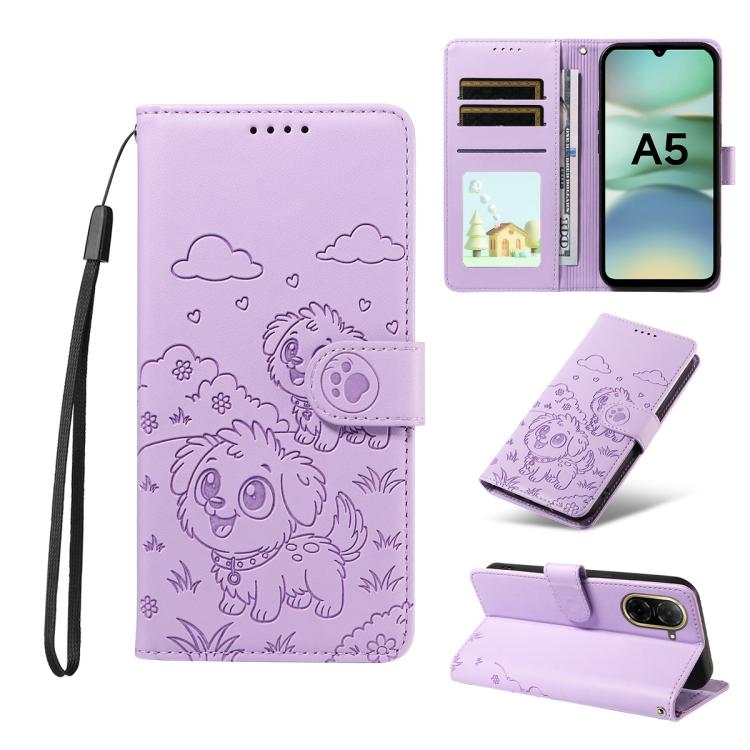 Embossed Heart Dog RFID Blocking Wallet Leather Phone Case, For Redmi Note 17 4G / 5G Global 169.7mm, For Redmi 17C 5G, For Redmi Note 17 Pro+ 5G Global 163.4mm, For Redmi 17 4G / 5G Global 170mm, For Redmi K90 Max 5G / K90 Ultra 5G, For Redmi 15a Glob...