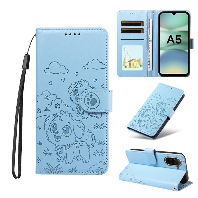 Embossed Heart Dog RFID Blocking Wallet Leather Phone Case, For Redmi Note 17 4G / 5G Global 169.7mm, For Redmi 17C 5G, For Redmi Note 17 Pro+ 5G Global 163.4mm, For Redmi 17 4G / 5G Global 170mm, For Redmi K90 Max 5G / K90 Ultra 5G, For Redmi 15a Glob...