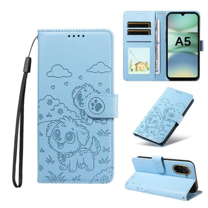 Embossed Heart Dog RFID Blocking Wallet Leather Phone Case, For Redmi Note 17 4G / 5G Global 169.7mm, For Redmi 17C 5G, For Redmi Note 17 Pro+ 5G Global 163.4mm, For Redmi 17 4G / 5G Global 170mm, For Redmi K90 Max 5G / K90 Ultra 5G, For Redmi 15a Glob...