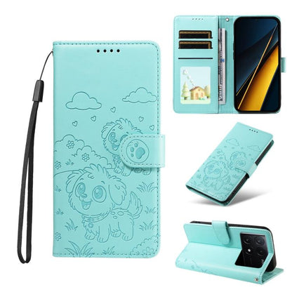 Embossed Heart Dog RFID Blocking Wallet Leather Phone Case, For Redmi A5 4G 171.7mm / Poco C71, For Redmi Note 14S / 13 Pro 4G Global, For Redmi K80 Pro / Poco F7 Ultra, For Redmi K80 / Poco F7 Pro, For Redmi 14C 4G / 5G / 14R / A4                     ...