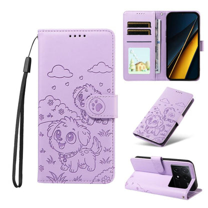 Embossed Heart Dog RFID Blocking Wallet Leather Phone Case, For Redmi A5 4G 171.7mm / Poco C71, For Redmi Note 14S / 13 Pro 4G Global, For Redmi K80 Pro / Poco F7 Ultra, For Redmi K80 / Poco F7 Pro, For Redmi 14C 4G / 5G / 14R / A4                     ...