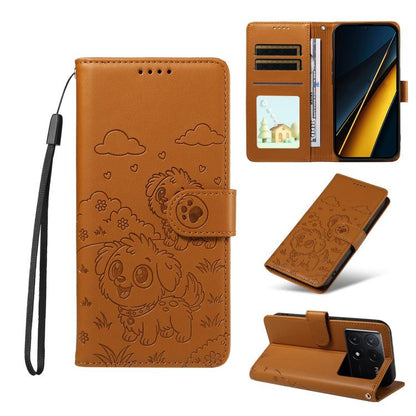 Embossed Heart Dog RFID Blocking Wallet Leather Phone Case, For Redmi A5 4G 171.7mm / Poco C71, For Redmi Note 14S / 13 Pro 4G Global, For Redmi K80 Pro / Poco F7 Ultra, For Redmi K80 / Poco F7 Pro, For Redmi 14C 4G / 5G / 14R / A4                     ...