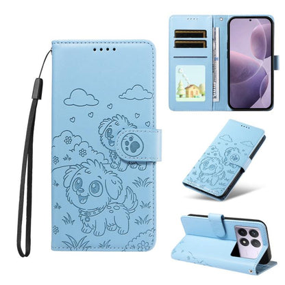 Embossed Heart Dog RFID Blocking Wallet Leather Phone Case, For Redmi A5 4G 171.7mm / Poco C71, For Redmi Note 14S / 13 Pro 4G Global, For Redmi K80 Pro / Poco F7 Ultra, For Redmi K80 / Poco F7 Pro, For Redmi 14C 4G / 5G / 14R / A4                     ...