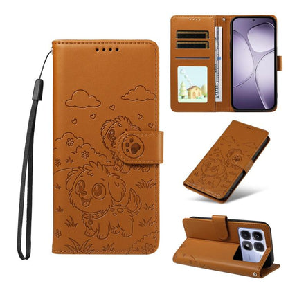 Embossed Heart Dog RFID Blocking Wallet Leather Phone Case, For Redmi A5 4G 171.7mm / Poco C71, For Redmi Note 14S / 13 Pro 4G Global, For Redmi K80 Pro / Poco F7 Ultra, For Redmi K80 / Poco F7 Pro, For Redmi 14C 4G / 5G / 14R / A4                     ...
