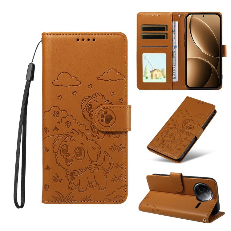 Embossed Heart Dog RFID Blocking Wallet Leather Phone Case, For Redmi A5 4G 171.7mm / Poco C71, For Redmi Note 14S / 13 Pro 4G Global, For Redmi K80 Pro / Poco F7 Ultra, For Redmi K80 / Poco F7 Pro, For Redmi 14C 4G / 5G / 14R / A4                     ...