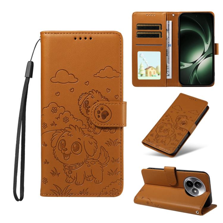 Embossed Heart Dog RFID Blocking Wallet Leather Phone Case, For Redmi Note 17 4G / 5G Global 169.7mm, For Redmi 17C 5G, For Redmi Note 17 Pro+ 5G Global 163.4mm, For Redmi 17 4G / 5G Global 170mm, For Redmi K90 Max 5G / K90 Ultra 5G, For Redmi 15a Glob...