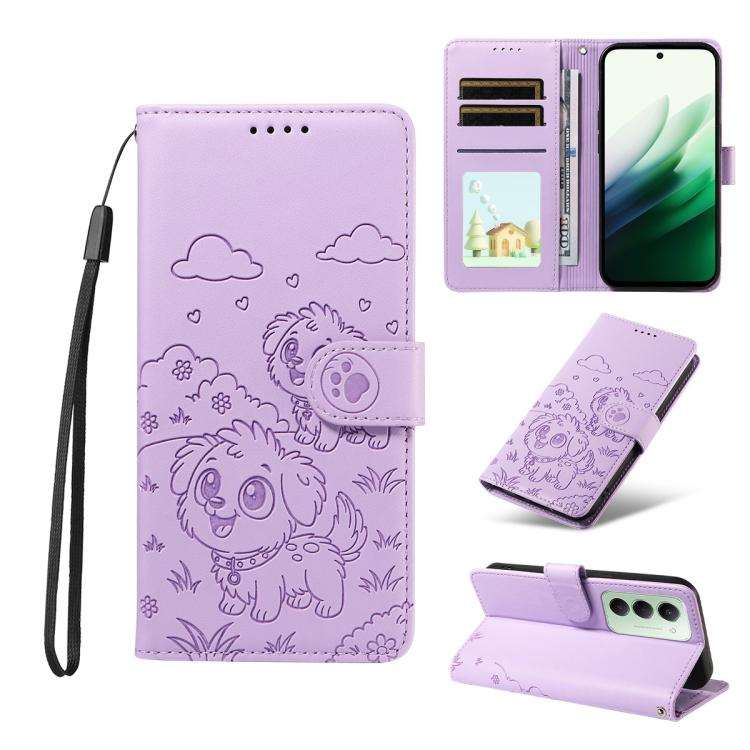 Embossed Heart Dog RFID Blocking Wallet Leather Phone Case, For Redmi Note 17 4G / 5G Global 169.7mm, For Redmi 17C 5G, For Redmi Note 17 Pro+ 5G Global 163.4mm, For Redmi 17 4G / 5G Global 170mm, For Redmi K90 Max 5G / K90 Ultra 5G, For Redmi 15a Glob...