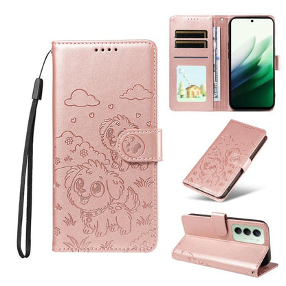 Embossed Heart Dog RFID Blocking Wallet Leather Phone Case, For Redmi Note 17 4G / 5G Global 169.7mm, For Redmi 17C 5G, For Redmi Note 17 Pro+ 5G Global 163.4mm, For Redmi 17 4G / 5G Global 170mm, For Redmi K90 Max 5G / K90 Ultra 5G, For Redmi 15a Glob...
