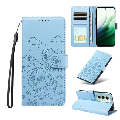 Embossed Heart Dog RFID Blocking Wallet Leather Phone Case, For Redmi Note 17 4G / 5G Global 169.7mm, For Redmi 17C 5G, For Redmi Note 17 Pro+ 5G Global 163.4mm, For Redmi 17 4G / 5G Global 170mm, For Redmi K90 Max 5G / K90 Ultra 5G, For Redmi 15a Glob...