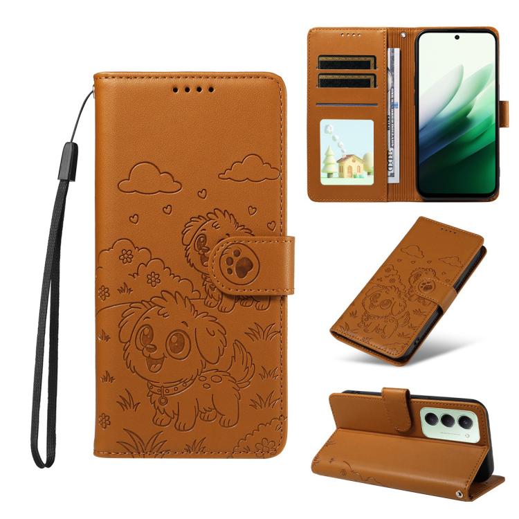Embossed Heart Dog RFID Blocking Wallet Leather Phone Case, For Redmi Note 17 4G / 5G Global 169.7mm, For Redmi 17C 5G, For Redmi Note 17 Pro+ 5G Global 163.4mm, For Redmi 17 4G / 5G Global 170mm, For Redmi K90 Max 5G / K90 Ultra 5G, For Redmi 15a Glob...