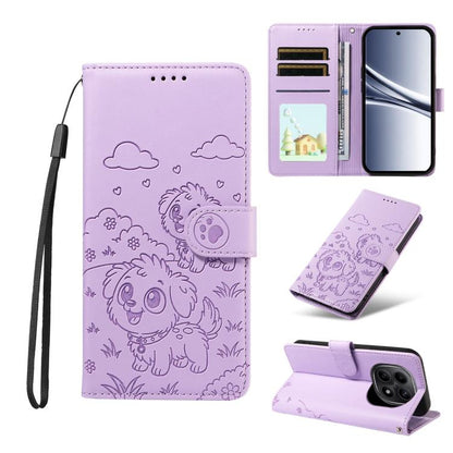 Embossed Heart Dog RFID Blocking Wallet Leather Phone Case, For Redmi Note 17 4G / 5G Global 169.7mm, For Redmi 17C 5G, For Redmi Note 17 Pro+ 5G Global 163.4mm, For Redmi 17 4G / 5G Global 170mm, For Redmi K90 Max 5G / K90 Ultra 5G, For Redmi 15a Glob...