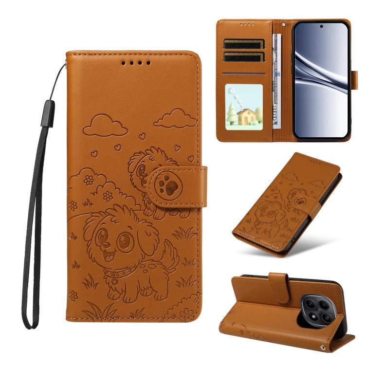 Embossed Heart Dog RFID Blocking Wallet Leather Phone Case, For Redmi Note 17 4G / 5G Global 169.7mm, For Redmi 17C 5G, For Redmi Note 17 Pro+ 5G Global 163.4mm, For Redmi 17 4G / 5G Global 170mm, For Redmi K90 Max 5G / K90 Ultra 5G, For Redmi 15a Glob...