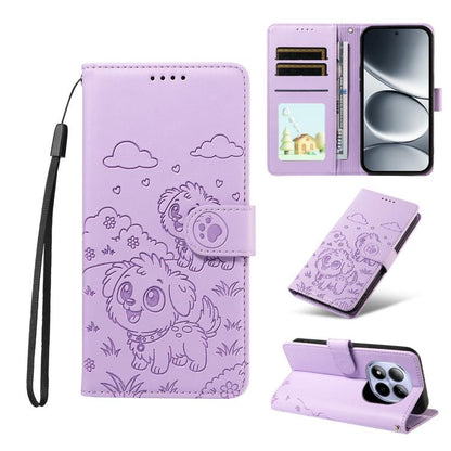 Embossed Heart Dog RFID Blocking Wallet Leather Phone Case, For Redmi Note 17 4G / 5G Global 169.7mm, For Redmi 17C 5G, For Redmi Note 17 Pro+ 5G Global 163.4mm, For Redmi 17 4G / 5G Global 170mm, For Redmi K90 Max 5G / K90 Ultra 5G, For Redmi 15a Glob...