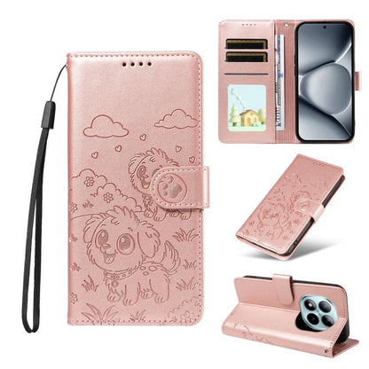Embossed Heart Dog RFID Blocking Wallet Leather Phone Case, For Redmi Note 17 4G / 5G Global 169.7mm, For Redmi 17C 5G, For Redmi Note 17 Pro+ 5G Global 163.4mm, For Redmi 17 4G / 5G Global 170mm, For Redmi K90 Max 5G / K90 Ultra 5G, For Redmi 15a Glob...