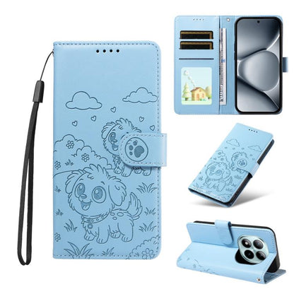 Embossed Heart Dog RFID Blocking Wallet Leather Phone Case, For Redmi Note 17 4G / 5G Global 169.7mm, For Redmi 17C 5G, For Redmi Note 17 Pro+ 5G Global 163.4mm, For Redmi 17 4G / 5G Global 170mm, For Redmi K90 Max 5G / K90 Ultra 5G, For Redmi 15a Glob...