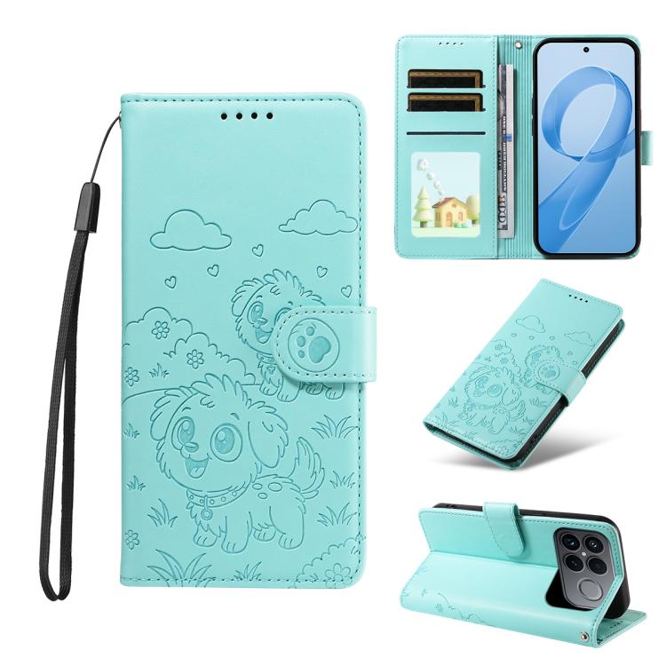 Embossed Heart Dog RFID Blocking Wallet Leather Phone Case, For Redmi Note 17 4G / 5G Global 169.7mm, For Redmi 17C 5G, For Redmi Note 17 Pro+ 5G Global 163.4mm, For Redmi 17 4G / 5G Global 170mm, For Redmi K90 Max 5G / K90 Ultra 5G, For Redmi 15a Glob...
