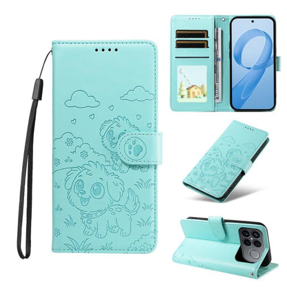 Embossed Heart Dog RFID Blocking Wallet Leather Phone Case, For Redmi Note 17 4G / 5G Global 169.7mm, For Redmi 17C 5G, For Redmi Note 17 Pro+ 5G Global 163.4mm, For Redmi 17 4G / 5G Global 170mm, For Redmi K90 Max 5G / K90 Ultra 5G, For Redmi 15a Glob...