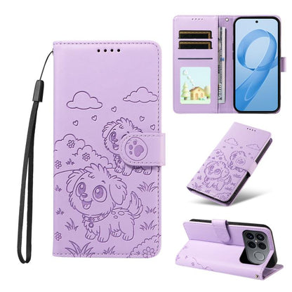Embossed Heart Dog RFID Blocking Wallet Leather Phone Case, For Redmi Note 17 4G / 5G Global 169.7mm, For Redmi 17C 5G, For Redmi Note 17 Pro+ 5G Global 163.4mm, For Redmi 17 4G / 5G Global 170mm, For Redmi K90 Max 5G / K90 Ultra 5G, For Redmi 15a Glob...