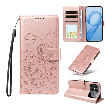 Embossed Heart Dog RFID Blocking Wallet Leather Phone Case, For Redmi Note 17 4G / 5G Global 169.7mm, For Redmi 17C 5G, For Redmi Note 17 Pro+ 5G Global 163.4mm, For Redmi 17 4G / 5G Global 170mm, For Redmi K90 Max 5G / K90 Ultra 5G, For Redmi 15a Glob...