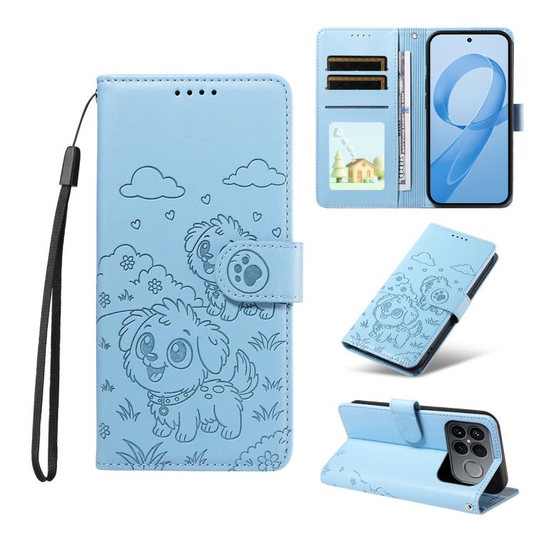 Embossed Heart Dog RFID Blocking Wallet Leather Phone Case, For Redmi Note 17 4G / 5G Global 169.7mm, For Redmi 17C 5G, For Redmi Note 17 Pro+ 5G Global 163.4mm, For Redmi 17 4G / 5G Global 170mm, For Redmi K90 Max 5G / K90 Ultra 5G, For Redmi 15a Glob...