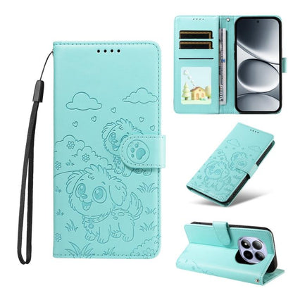 Embossed Heart Dog RFID Blocking Wallet Leather Phone Case, For Redmi Note 17 4G / 5G Global 169.7mm, For Redmi 17C 5G, For Redmi Note 17 Pro+ 5G Global 163.4mm, For Redmi 17 4G / 5G Global 170mm, For Redmi K90 Max 5G / K90 Ultra 5G, For Redmi 15a Glob...