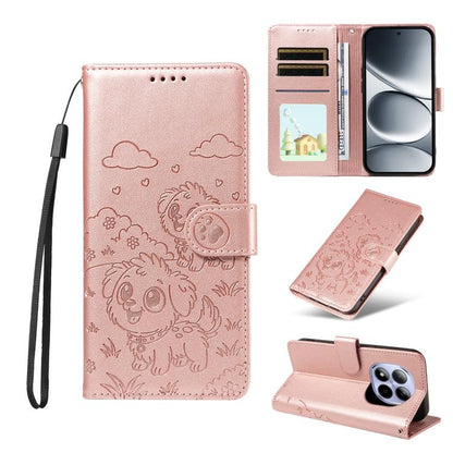 Embossed Heart Dog RFID Blocking Wallet Leather Phone Case, For Redmi Note 17 4G / 5G Global 169.7mm, For Redmi 17C 5G, For Redmi Note 17 Pro+ 5G Global 163.4mm, For Redmi 17 4G / 5G Global 170mm, For Redmi K90 Max 5G / K90 Ultra 5G, For Redmi 15a Glob...